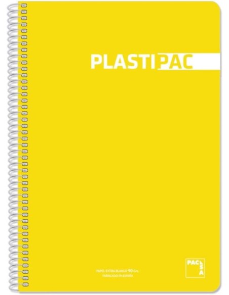 PAQ 5 BLOC Fº 80H 90G CUAD 4X4 PLASTIPAC COLOR AMARILLO